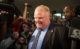 Mayor Rob Ford leaving his office at Toronto City Hall Nov. 15, 2013GEOFF ROBINS/AFP/Getty Images