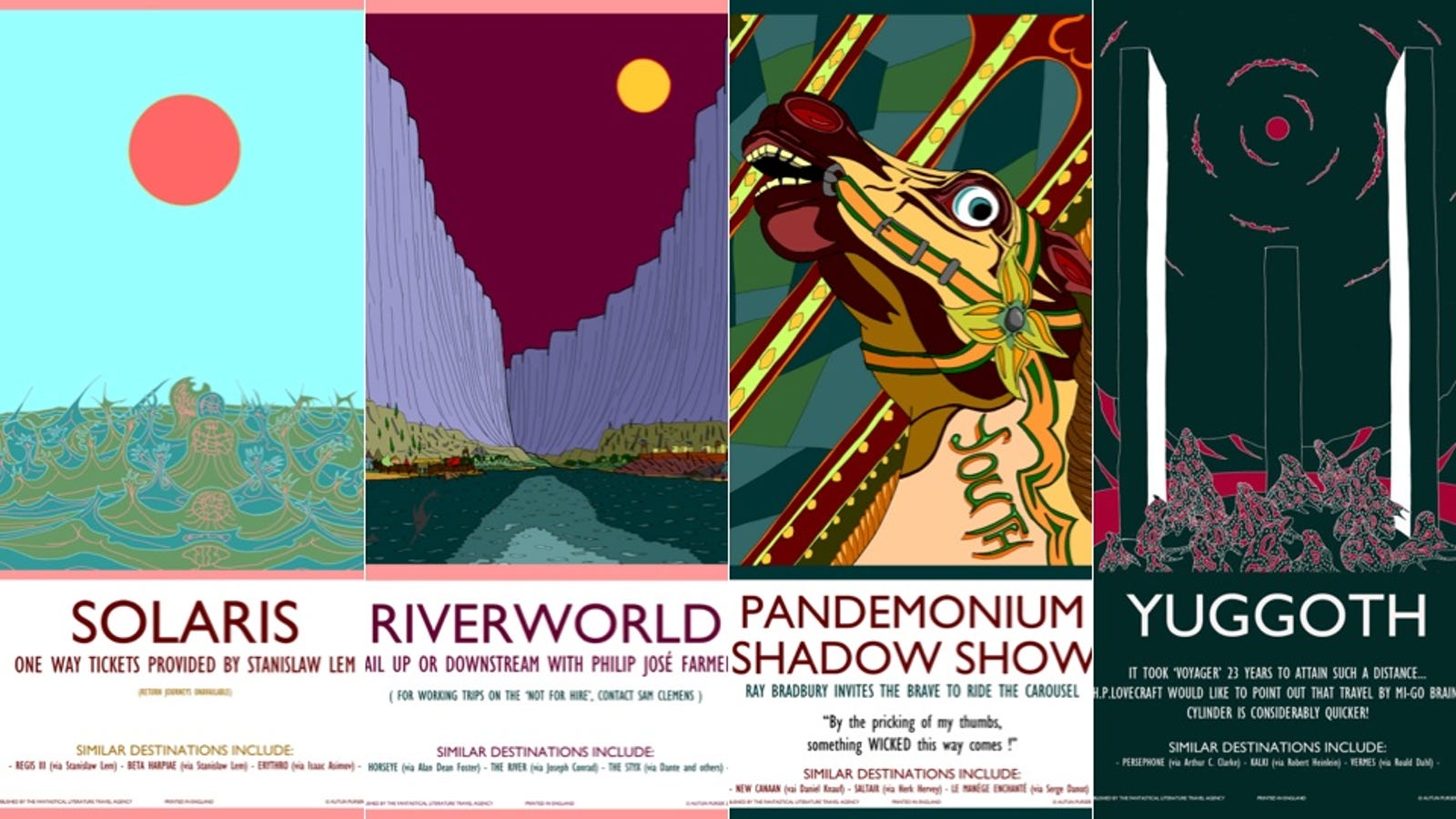 literature travel posters