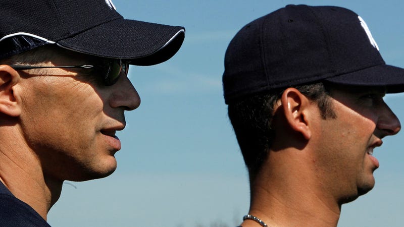 Illustration for article titled Joe Girardi Explains Growing Old Together To Jorge Posada While His Mistress Bats Leadoff
