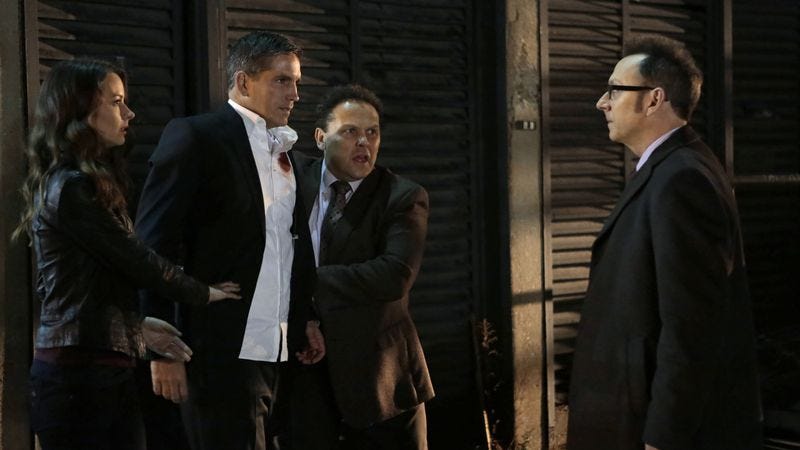 Amy Acker, Jim Caviezel, Kevin Chapman, Michael Emerson (CBS)