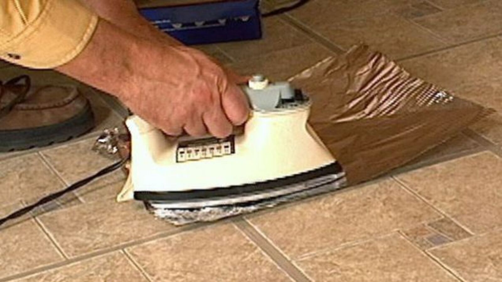 Fix Curling Vinyl Floor Tiles With A Clothes Iron