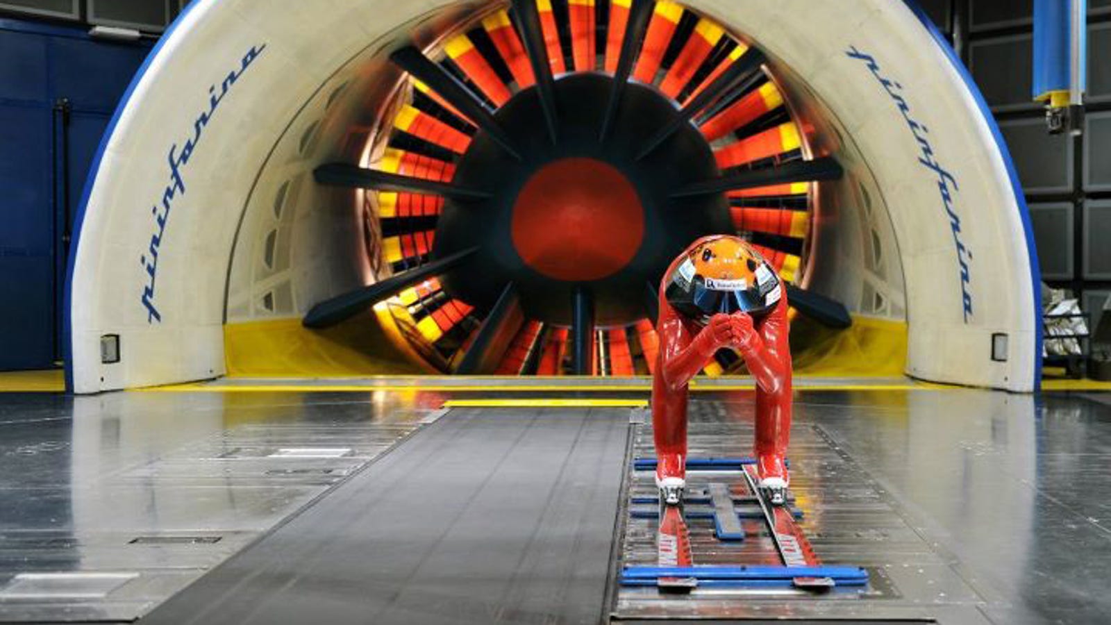 This Is What A Skier Looks Like In A Wind Tunnel