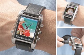 Illustration for article titled Photowatch: Strap-On Digital Picture Frame and Wristwatch