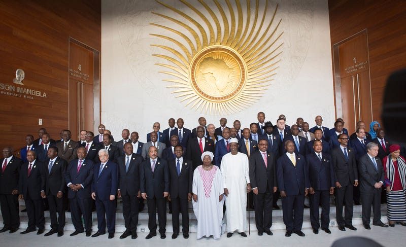 African heads of state before the 28th African Union summit in Addis Ababa, Ethiopia, on Jan. 30, 2017 (Zacharias Abubeker/Getty Images)