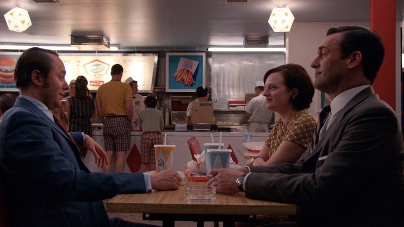 A scene from Mad Men, set in the now-defunct Burger Chef (Photo: AMC)
