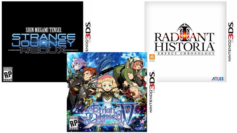 Illustration for article titled Atlus Announces A Trio Of 3DS RPGs For North America