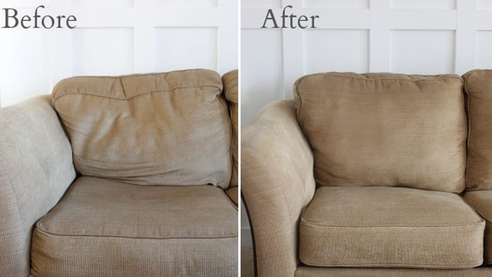 Sofa before after