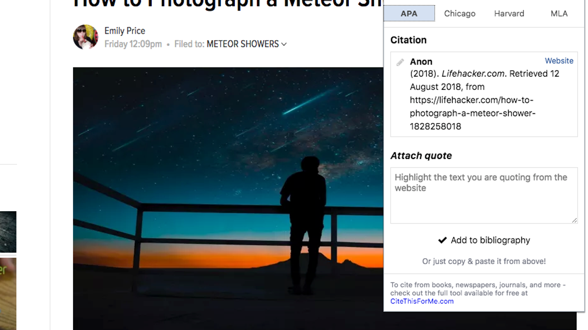 how do i quote a website