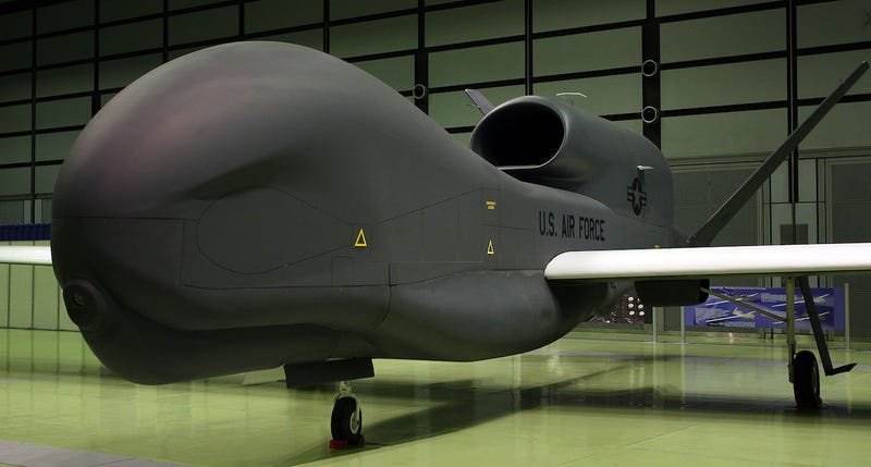 File photo showing a full-scale model of an RQ-4 Global Hawk drone in 2010