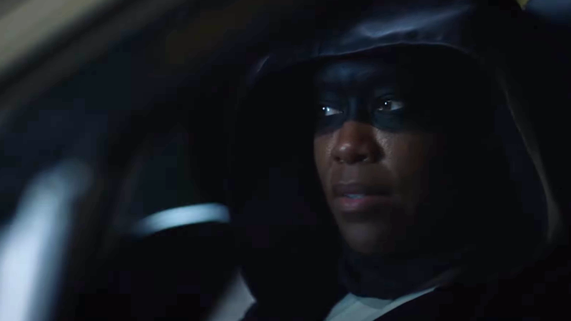 Regina King’s got something to hide under her snazzy superhero look.