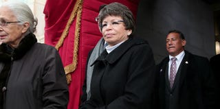 Valerie Jarrett, senior adviser to President Barack Obama, arrives for the inauguration in 2013. (Win McNamee/Getty Images)