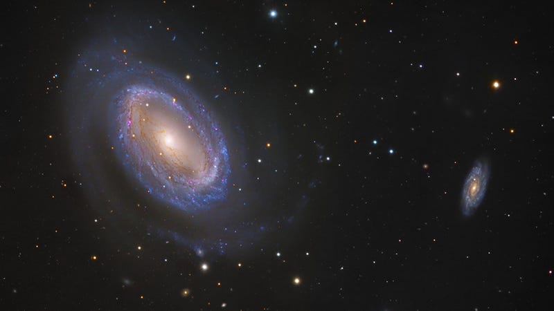 Illustration for article titled This Fabulously Oddball Galaxy Only Has One Spiral Arm