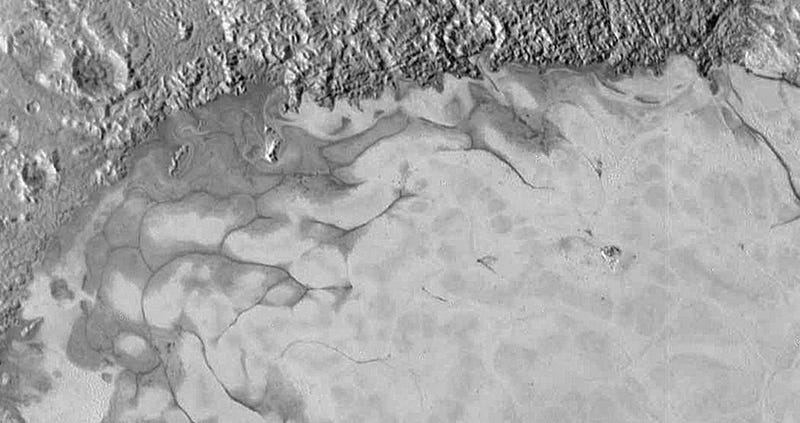 Illustration for article titled La New Horizons encuentra indicios de corrientes de hielo en Plutón