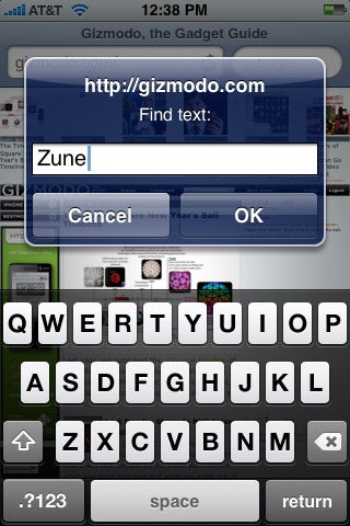 Illustration for article titled Safari+ Adds Desktop Functions Like Text Searching to Mobile Safari