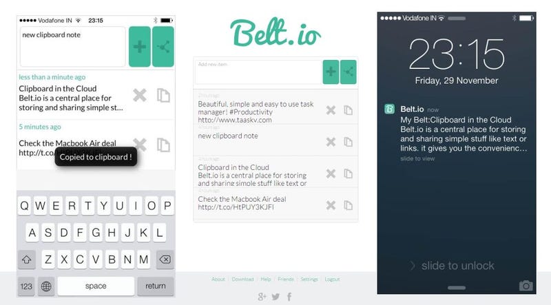 Belt io Syncs Text Links Across Devices and Browsers