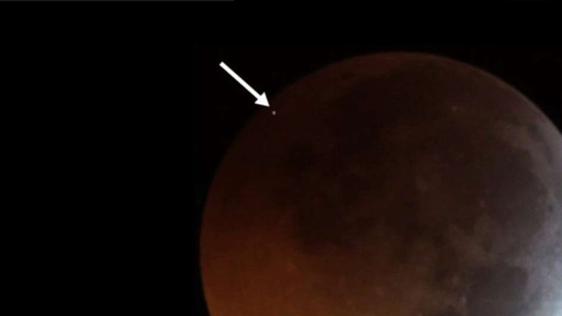 A recent flash on the Moon from an asteroid