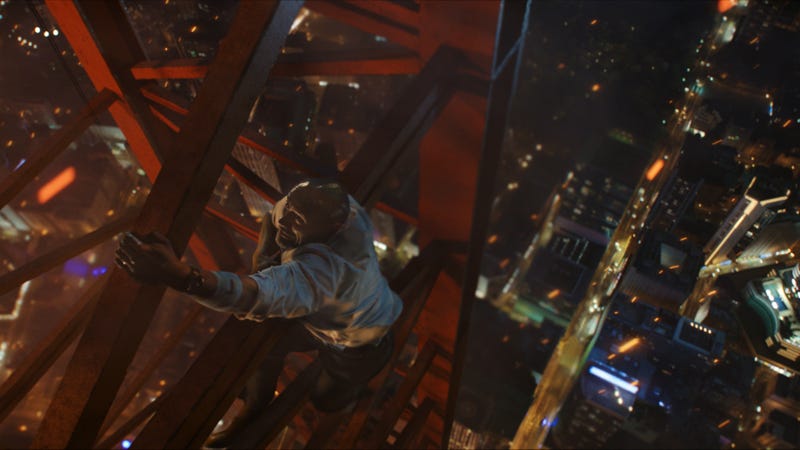 Illustration for article titled The Rock’s Skyscraper promises stupid fun, but falls short