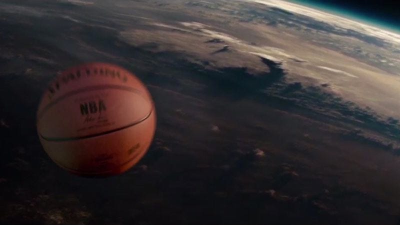 Illustration for article titled “87 Bounces” shows the unlikely journey of a basketball through dozens of films