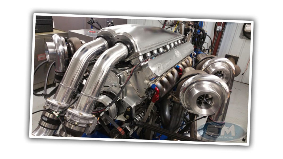 V24 Engine 24 Butterflies 8 Blowers And Makes 3400 Hp