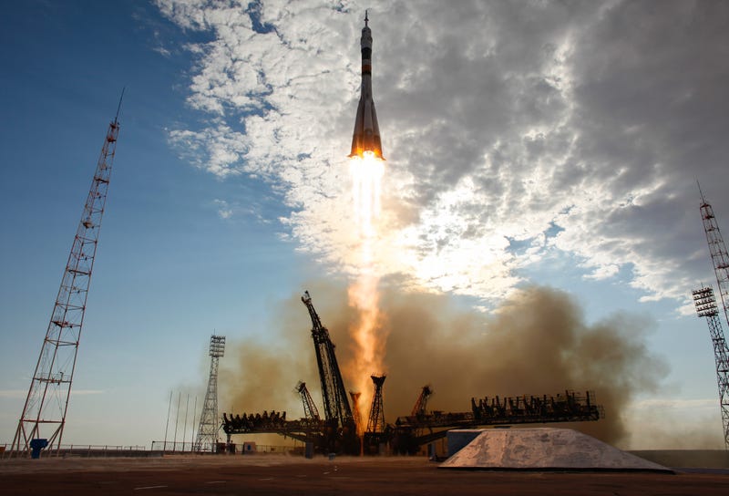 A previous Soyuz launch, carrying Expedition 32 / NASA,Carla Cioffi