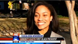 Hannah Patterson was elected first black president of Sigma Delta Tau.Fox 6 News