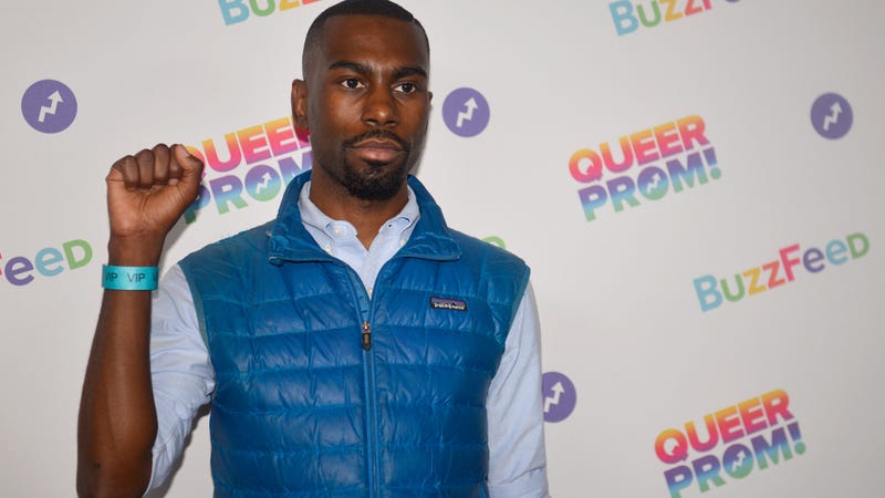 DeRay Mckesson attends BuzzFeed’s Inaugural Queer Prom for LGBT Youth in Los Angeles at Siren Studios in Hollywood, Calif., on May 13, 2017. (Chelsea Guglielmino/Getty Images)