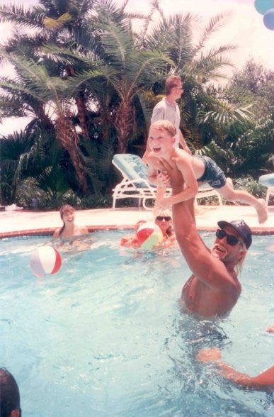 Illustration for article titled Old Photos From Hulk Hogan's Son's Birthday Party Surface, Depicting Mock Combat, Power Maneuvers, Jorts