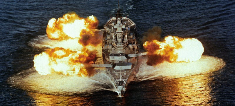 Image result for battleship firing