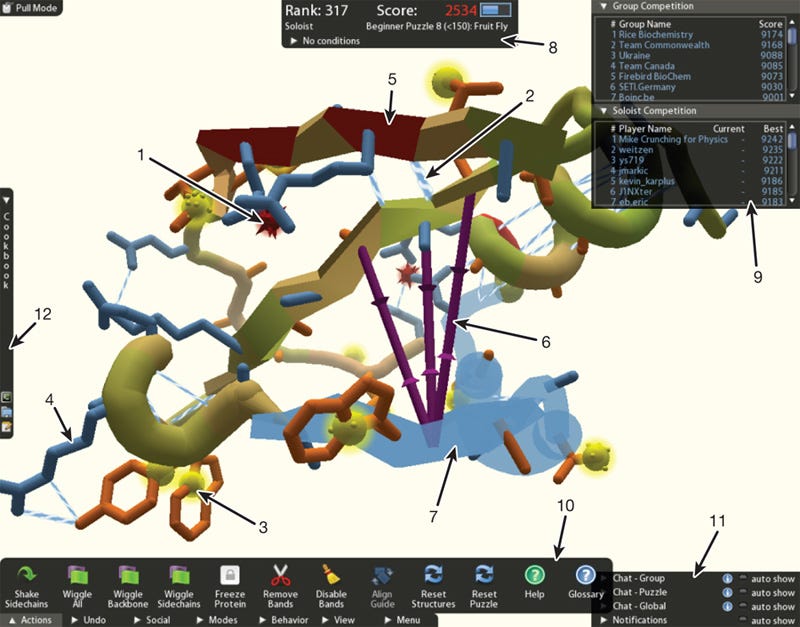 Illustration for article titled Humans Triumph Over Machines In Protein Folding Game FoldIt
