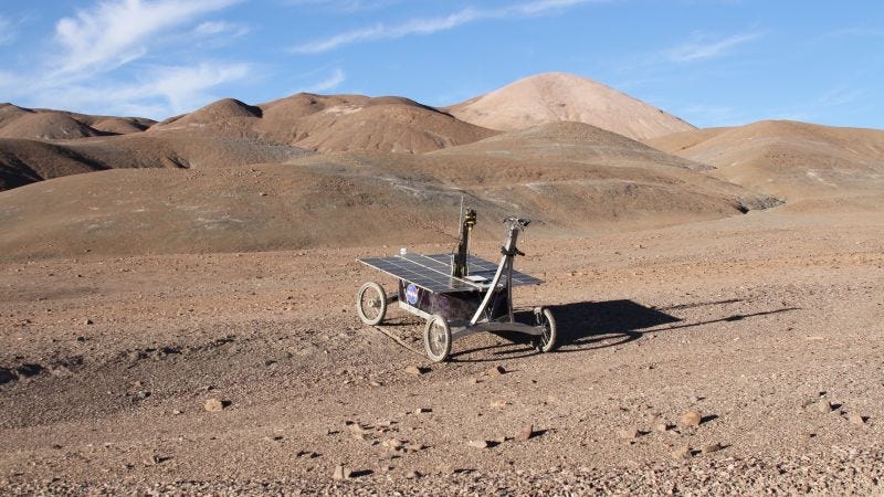 Una prueba de la NASA en el desierto de Atacama.Imagen: Stephen Pointing