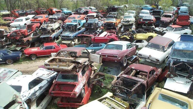 pony cars in one place than this massive junkyard has to offer