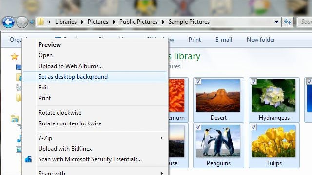 Easily Set Multiple Images As Rotating Wallpapers In Windows 7