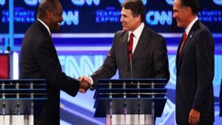 GOP presidential hopefuls at a recent debate (Getty Images)