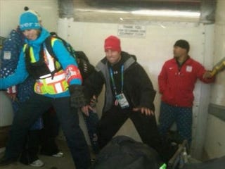 Illustration for article titled Olympic Sled Truck Surfing At Its Best
