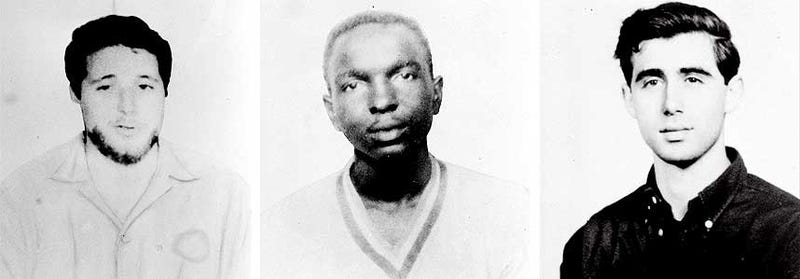 Michael Schwerner, James Chaney and Andrew GoodmanWikimedia Commons