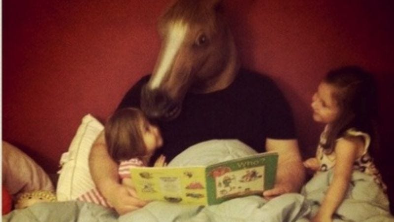 Illustration for article titled Terrifying horse mask has the greatest customer image gallery on AmazonÂ