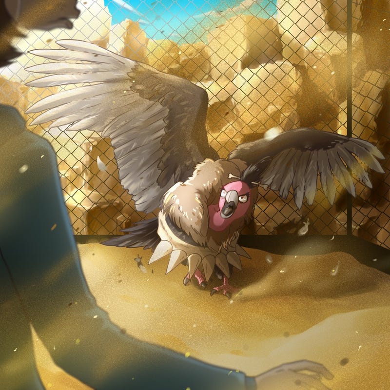 Mandibuzz Wears The Bones Of Its Dead Victims | Kotaku UK Pokemon mandibuzz vulture bird fanart nintendo.