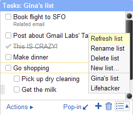 gmail todo list