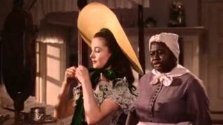 Hattie McDaniel as Mammy consoles Gone With the Wind co-star Vivien Leigh. Youtube screenshot