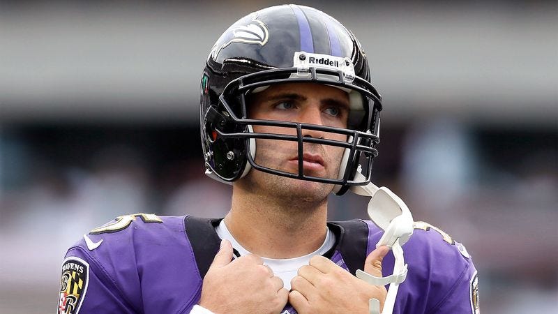 Illustration for article titled Joe Flacco Already Preparing Apology To Ray Lewis For Disappointing End To Career