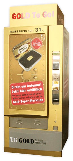 Illustration for article titled Vending Machine Dispenses Gold Bars To Go
