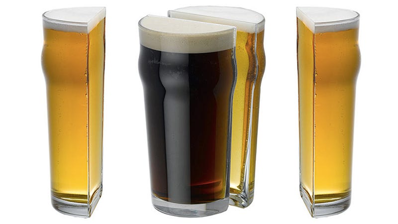These Split Beer Glasses Are Perfect for Half-Pints