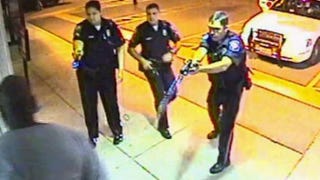 South Boston, Va., police officers shot a handcuffed Linwood Lambert Jr. with Tasers on May 4, 2013.MSNBC screenshot