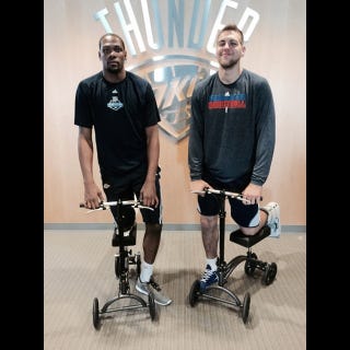 Illustration for article titled Scooter Kevin Durant Is Sad