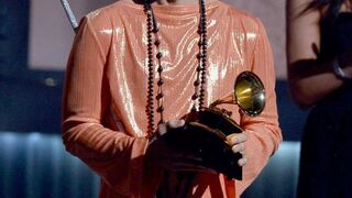 Prince speaking onstage during the 57th annual Grammy Awards at the Staples Center in Los Angeles on Feb. 8, 2015.Kevork Djansezian/Getty Images