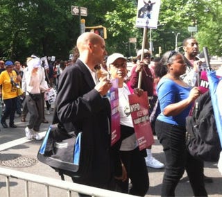 Marching in NYC on Father's Day (Jade Earle/The Root)