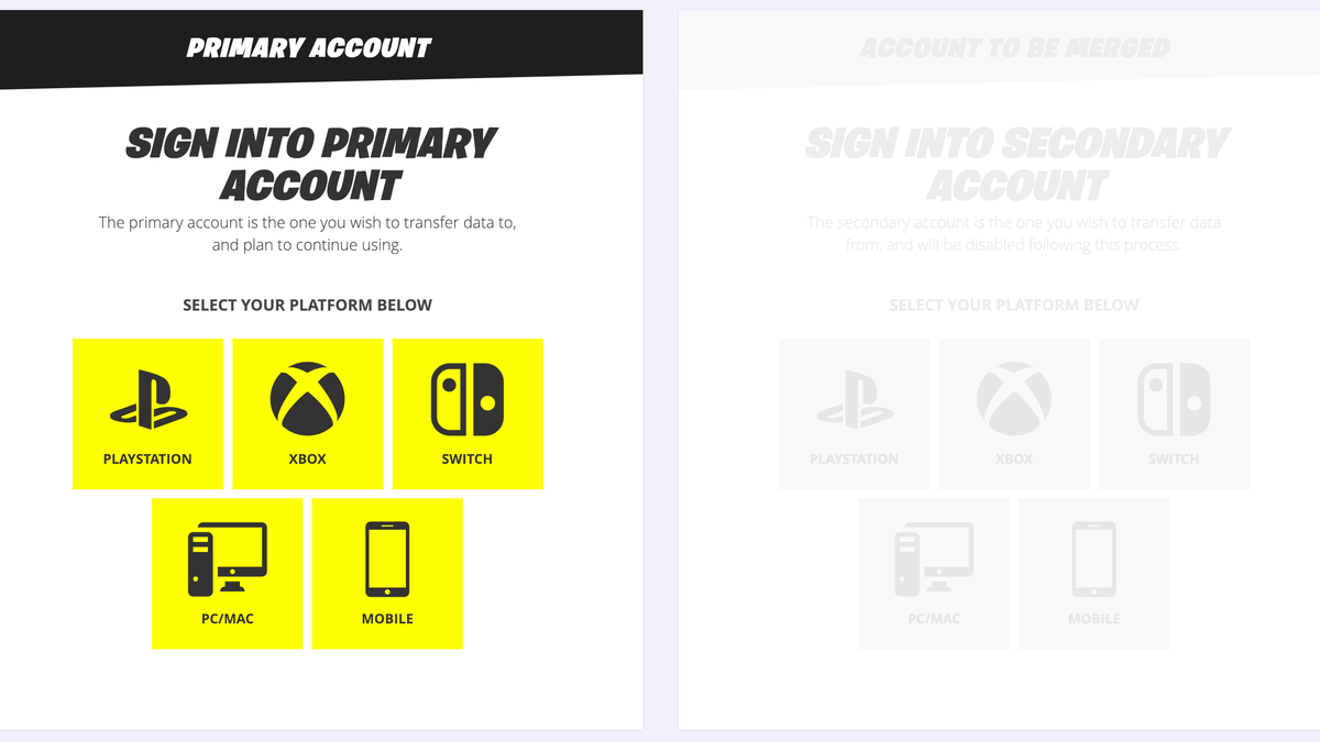 how to merge your fortnite accounts on ps4 xbox one and nintendo switch - how to make an account for fortnite