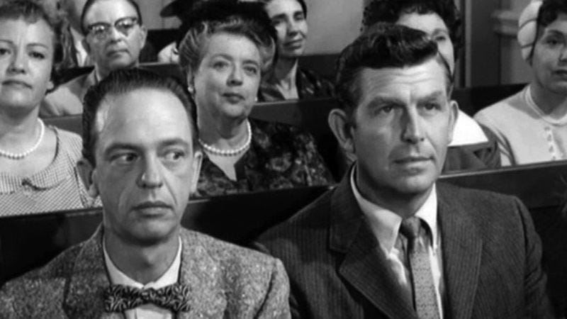 Illustration for article titled The Andy Griffith Show, “The Sermon For Today”