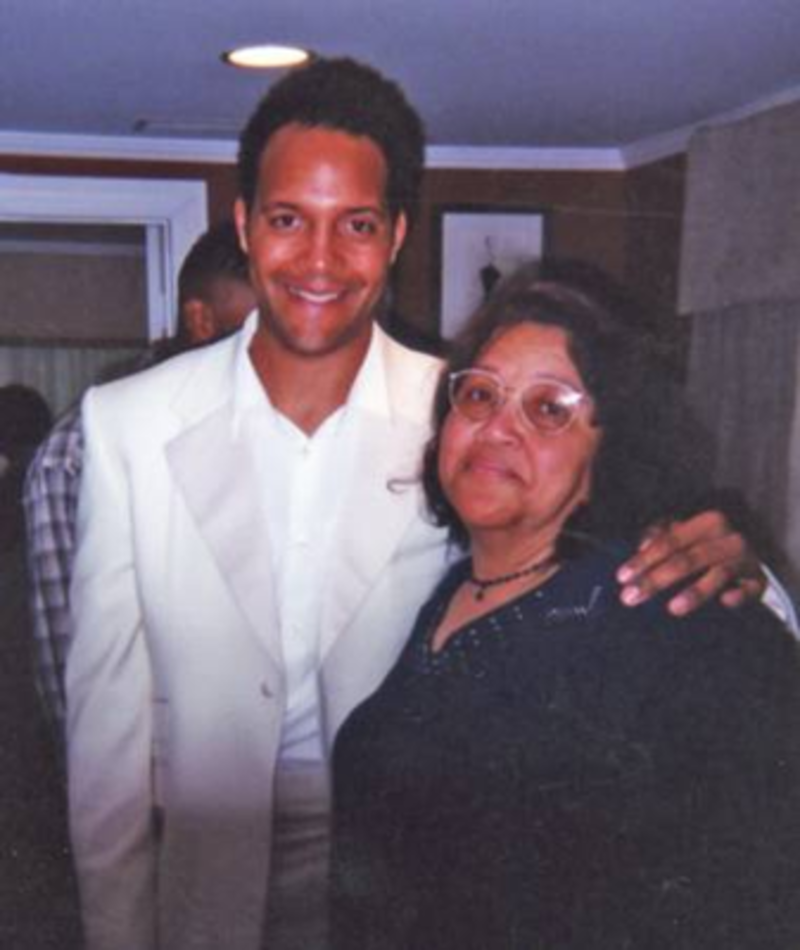 Michael Clark with his mother, Pauline Clark