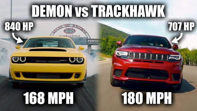Here Is Why The Jeep Grand Cherokee Trackhawk Is Actually Faster Than The Dodge Demon
